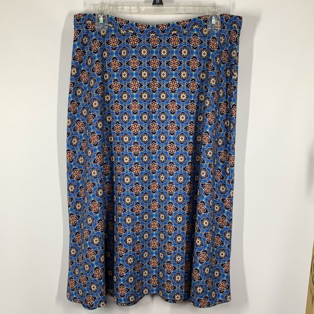 Van Heusen Women's Geometric Pattern Zip-Up Casual Skirt Multicolor Size 10